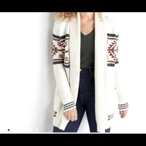 Marine Layer Brooklyn Cream Aztec Cardigan. Size M